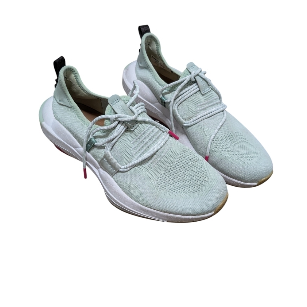 SOREL Defy Low Sneakers Women's Mint Green Athletic Knit Shoes (Size 10)